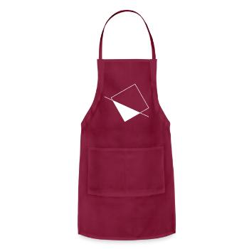 Rectangle minimaliste ligne croisée - Tablier réglable - bordeaux - Devant - Julia (174cm)