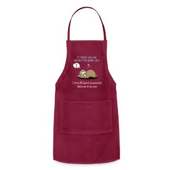 IF THERE WAS AN AWARD FOR BEING LAZY Colored - Adjustable Apron - burgundy - Front - Julia (174cm)