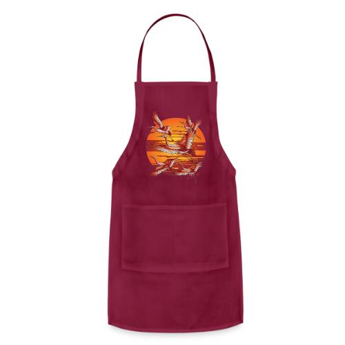 Japanese Cranes Migrating: Travel & Journey - Adjustable Apron