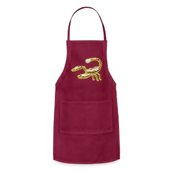 Golden Scorpion - Adjustable Apron - burgundy - Front - Julia (174cm)