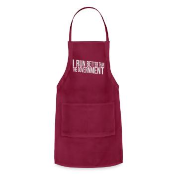 run better than government - Adjustable Apron - burgundy - Front - Julia (174cm)