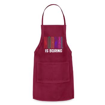 Normal is boring - Adjustable Apron - burgundy - Front - Julia (174cm)