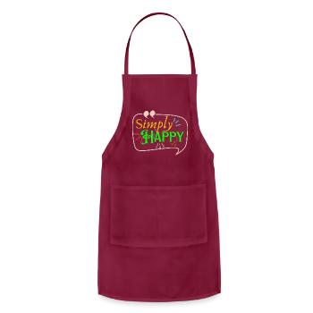 simply happy - Adjustable Apron - burgundy - Front - Julia (174cm)