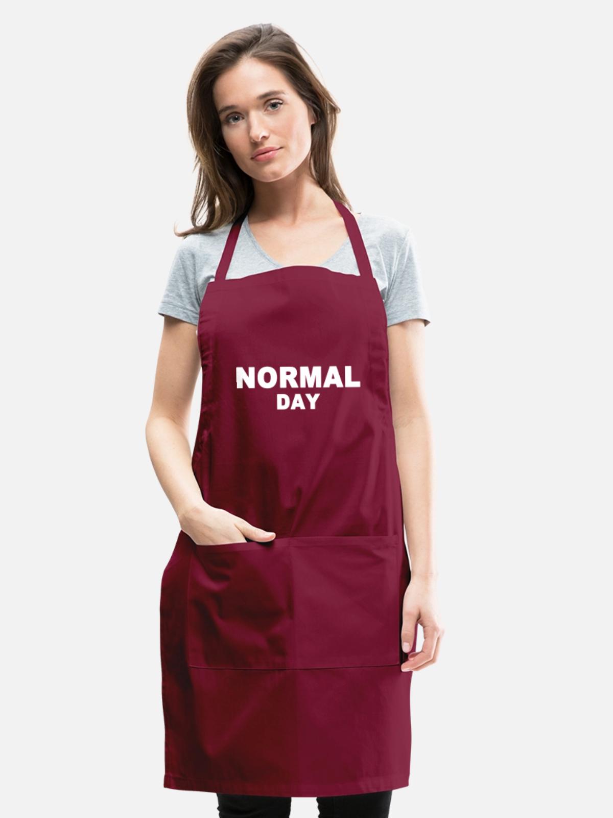 normal day - Adjustable Apron - burgundy - Front - Julia (174cm)