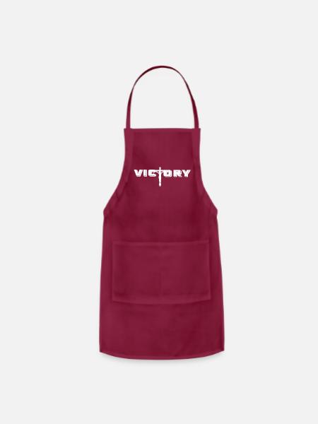 Victory in Christ Christian wear - Adjustable Apron - burgundy