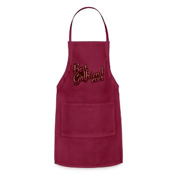 Best Girlfriend Ever - National Girlfriend Day - Adjustable Apron - burgundy - Front - Julia (174cm)