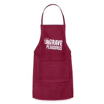 Grave Pleasures Zombie - Adjustable Apron - burgundy - Front - Julia (174cm)
