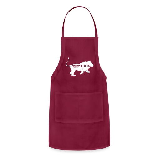 My Other Ride Is a Lion Silhouette White - Adjustable Apron