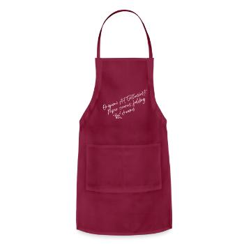 Origami Crane Minimalist Art - Adjustable Apron - burgundy - Front - Julia (174cm)