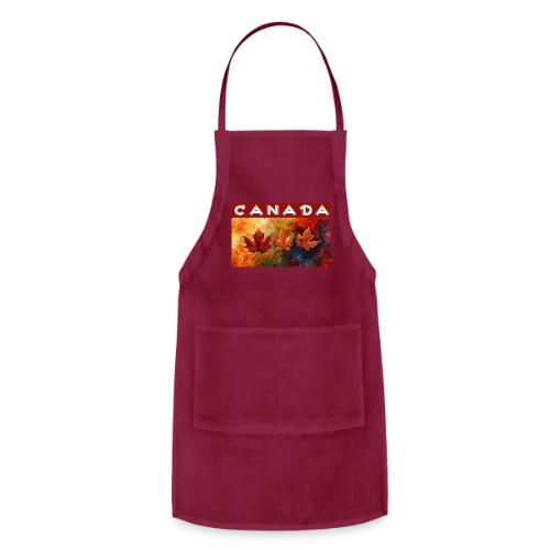 Painted Canada Leaves - Adjustable Apron