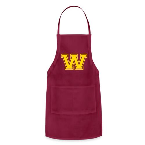 Letter W – Capital Athletic Alphabet Monogram - Adjustable Apron