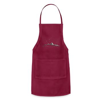 Night Starts and Mountain 2 - Adjustable Apron - burgundy - Front - Julia (174cm)