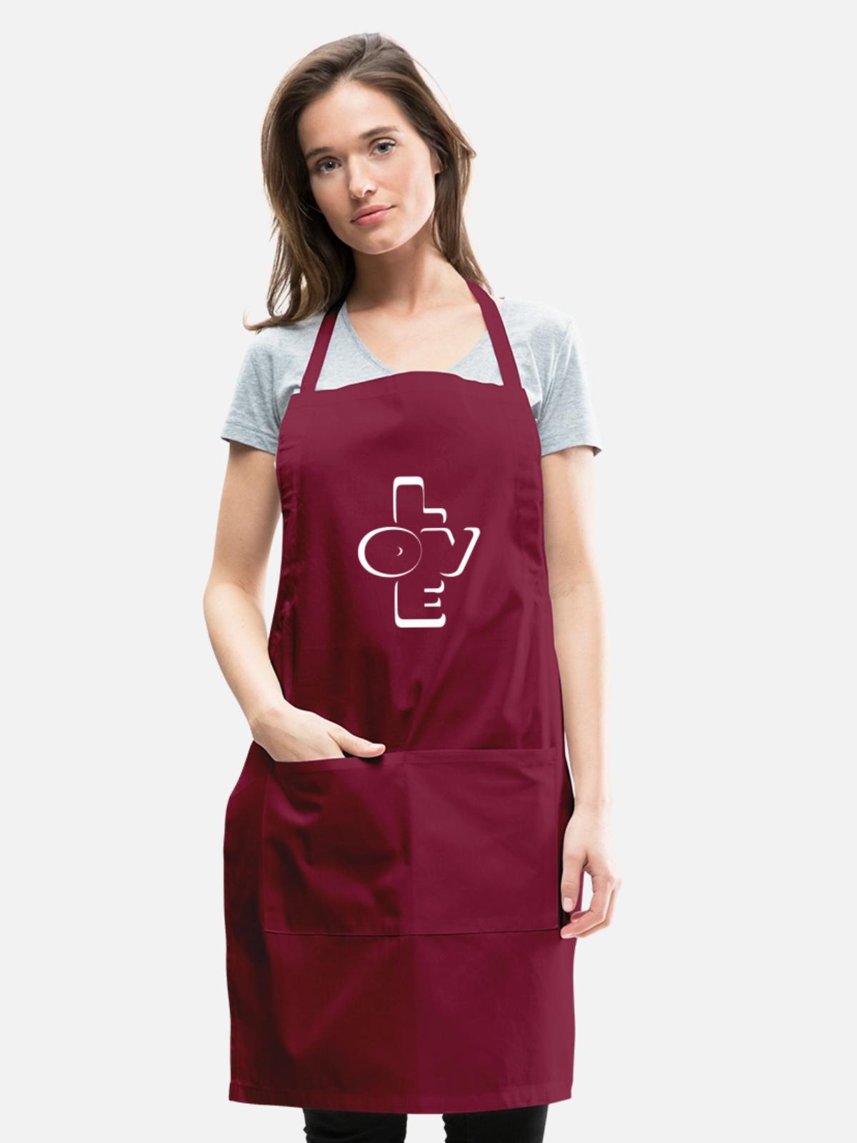 love together - Adjustable Apron - burgundy - Front - Julia (174cm)