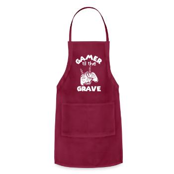 Gamer Til The Grave - Adjustable Apron - burgundy - Front - Julia (174cm)