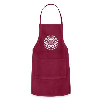 Illuminate Your Style with Chladni Oscillation - Adjustable Apron - burgundy - Front - Julia (174cm)