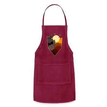 Edge Of The Wild - Adjustable Apron - burgundy - Front - Julia (174cm)