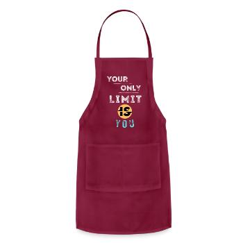 YOUR OWN LIMIT IS YOU - Adjustable Apron - burgundy - Front - Julia (174cm)