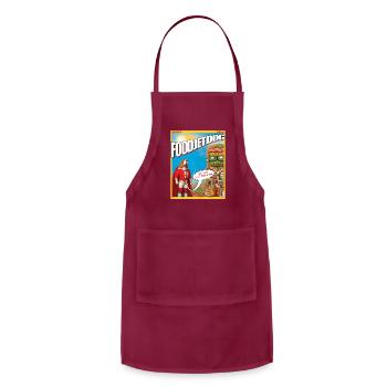 Basset Hound Dog Comic Book Style Basset Hound Mom - Adjustable Apron - burgundy - Front - Julia (174cm)