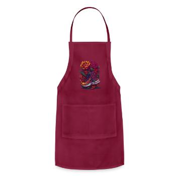 Sneaker Sneakers Shoes With Roses Rose - Adjustable Apron - burgundy - Front - Julia (174cm)
