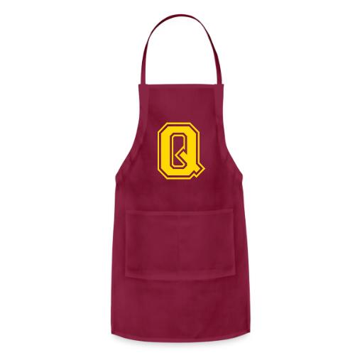 Letter Q – Capital Athletic Alphabet Monogram - Adjustable Apron