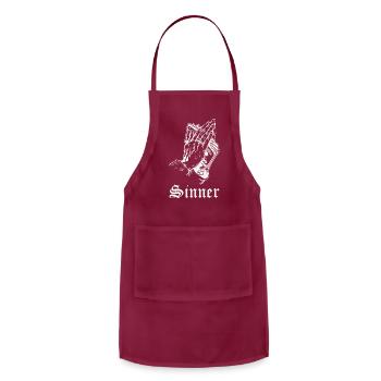 Sinner - Adjustable Apron - burgundy - Front - Julia (174cm)