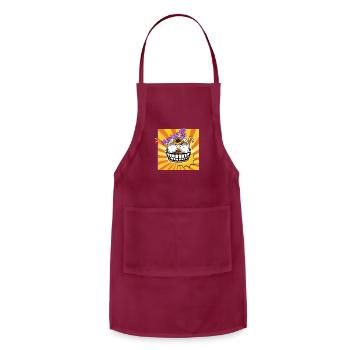 Hamburger day T-shirt - Adjustable Apron - burgundy - Front - Julia (174cm)
