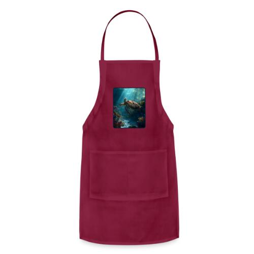 Sea Turtle Coral Reef Design - Adjustable Apron