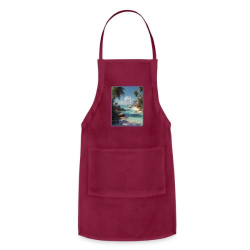 Tropical Island Paradise Ocean Design - Adjustable Apron