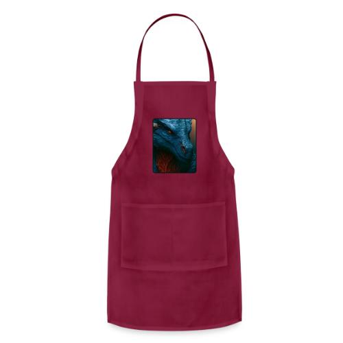 Turquoise Dragon Fire Eye Design - Adjustable Apron