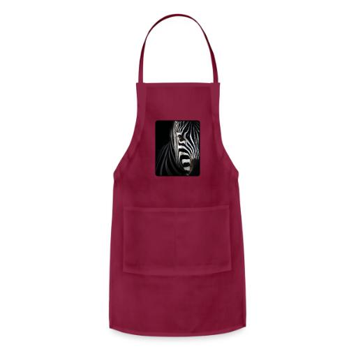 Zebra High Contrast Portrait Design - Adjustable Apron