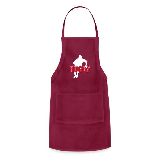 Bold Rugby Action Silhouette - Adjustable Apron