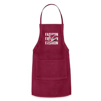 Fashion, with sneaker - Adjustable Apron - burgundy - Front - Julia (174cm)