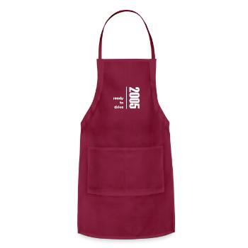 2005 ready to drive white - Adjustable Apron - burgundy - Front - Julia (174cm)