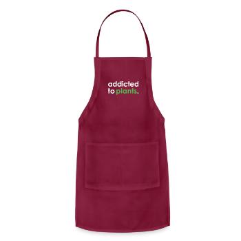 Addicted To Plants - Adjustable Apron - burgundy - Front - Julia (174cm)