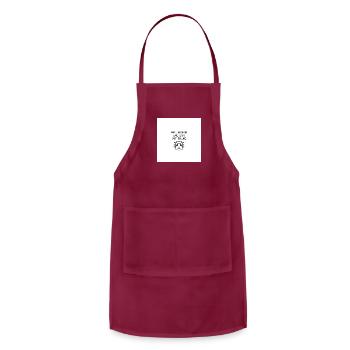 Human Emotion not found - Adjustable Apron - burgundy - Front - Julia (174cm)