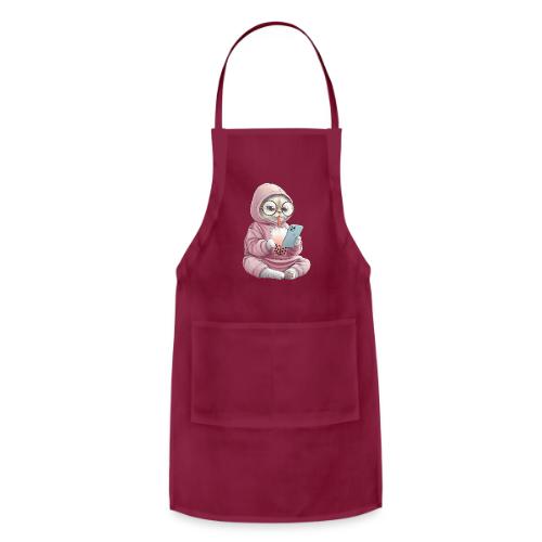 Cool Cat Bubble Tea Cartoon Design - Adjustable Apron