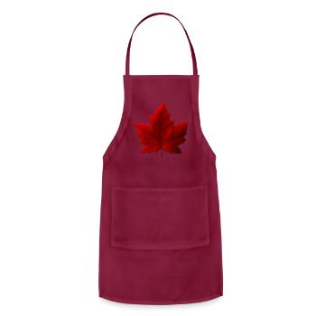 Canada Maple Leaf Souvenirs - Adjustable Apron - burgundy - Front - Julia (174cm)