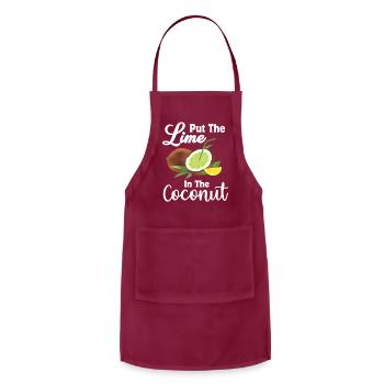 Put The Lime In The Coconut Summer Casual - Adjustable Apron - burgundy - Front - Julia (174cm)