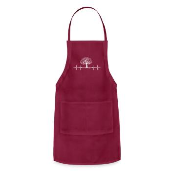 Apple trees apple heartbeat - Adjustable Apron - burgundy - Front - Julia (174cm)