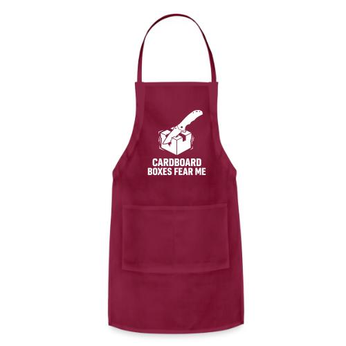 Cardboard Boxes Fear Me - Funny EDC & Warehouse - Adjustable Apron