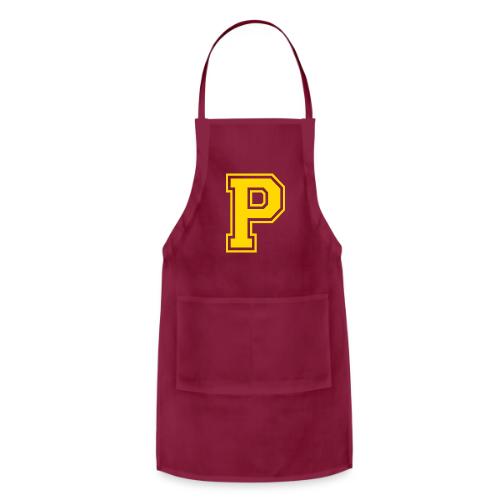 Letter P – Capital Athletic Alphabet Monogram - Adjustable Apron
