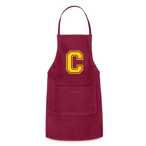 Letter C – Capital Athletic Alphabet Monogram - Adjustable Apron