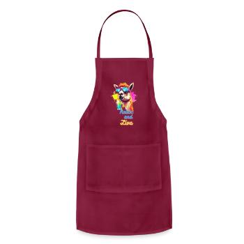 Relax and Live - Adjustable Apron - burgundy - Front - Julia (174cm)