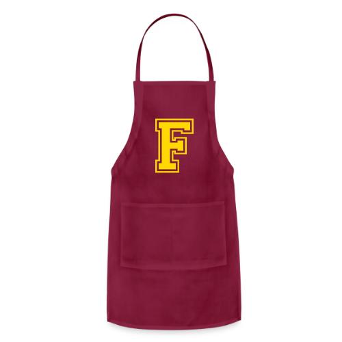 Letter F – Capital Athletic Alphabet Monogram - Adjustable Apron