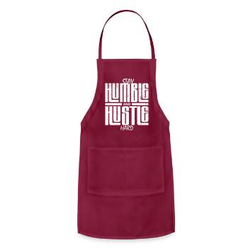 Stay Humble and Hustle Hard - Adjustable Apron - burgundy - Front - Julia (174cm)
