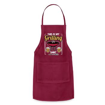 This Is My Grilling - Adjustable Apron - burgundy - Front - Julia (174cm)