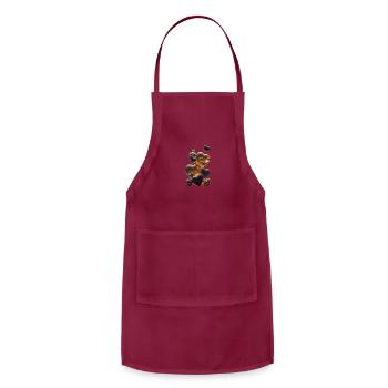 Glimmering Heart Fusion - Adjustable Apron - burgundy - Front - Julia (174cm)