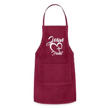 Jesus Freak Love Jesus Christian Christmas - Adjustable Apron - burgundy - Front - Julia (174cm)