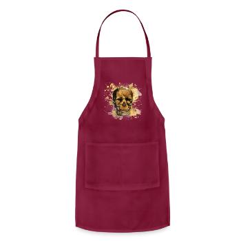 Vivid Vortex Skull - Adjustable Apron - burgundy - Front - Julia (174cm)