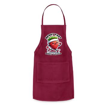 Berry Fast Berry Furious Running Strawberry - Adjustable Apron - burgundy - Front - Julia (174cm)